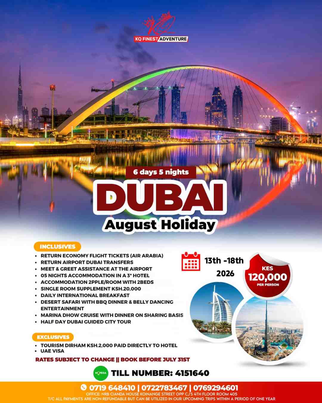 DUBAI AUGUST HOLIDAY